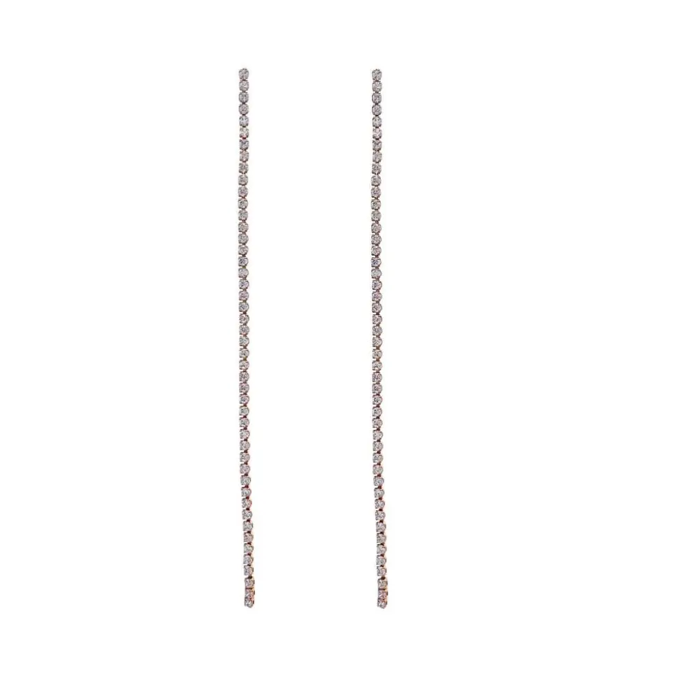 Tennis Lungo-Orecchini con Zirconia - OMZ-109-39