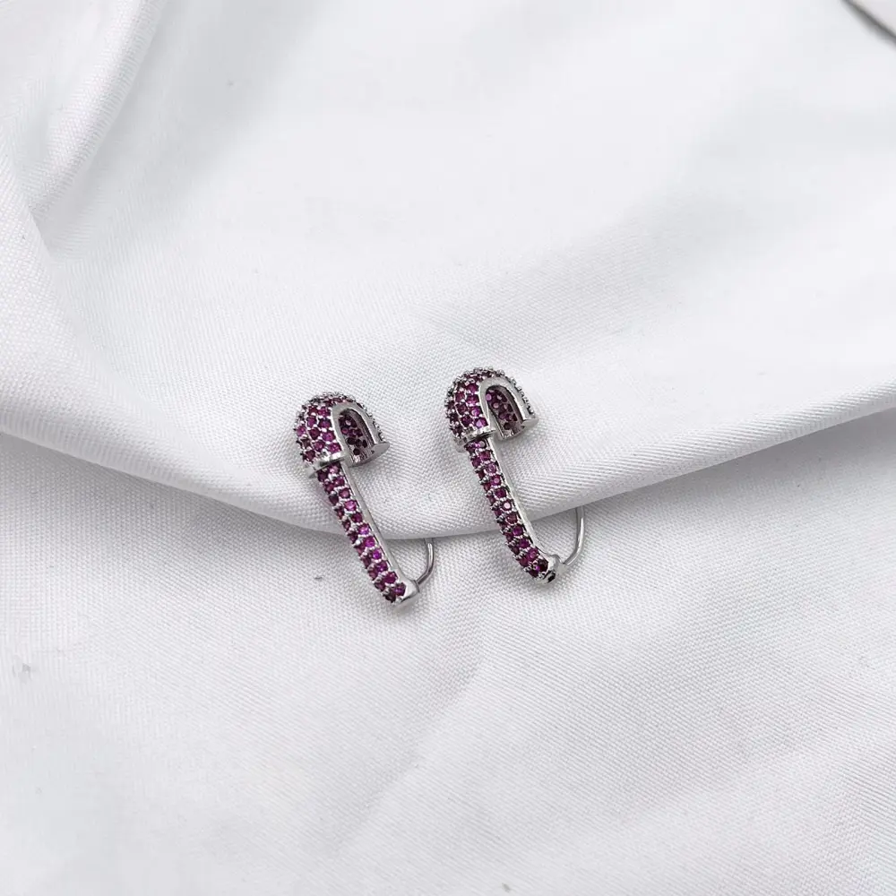 Spilla-Orecchini con Zirconia - OMZ-470-08