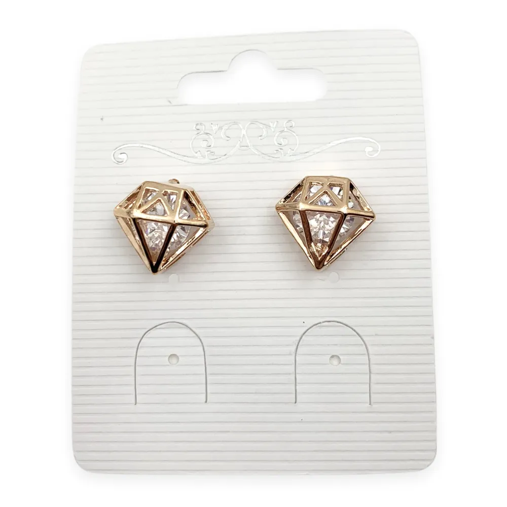 OMZ6252-Diamante- Orecchini a Lobo - OMZ-6252