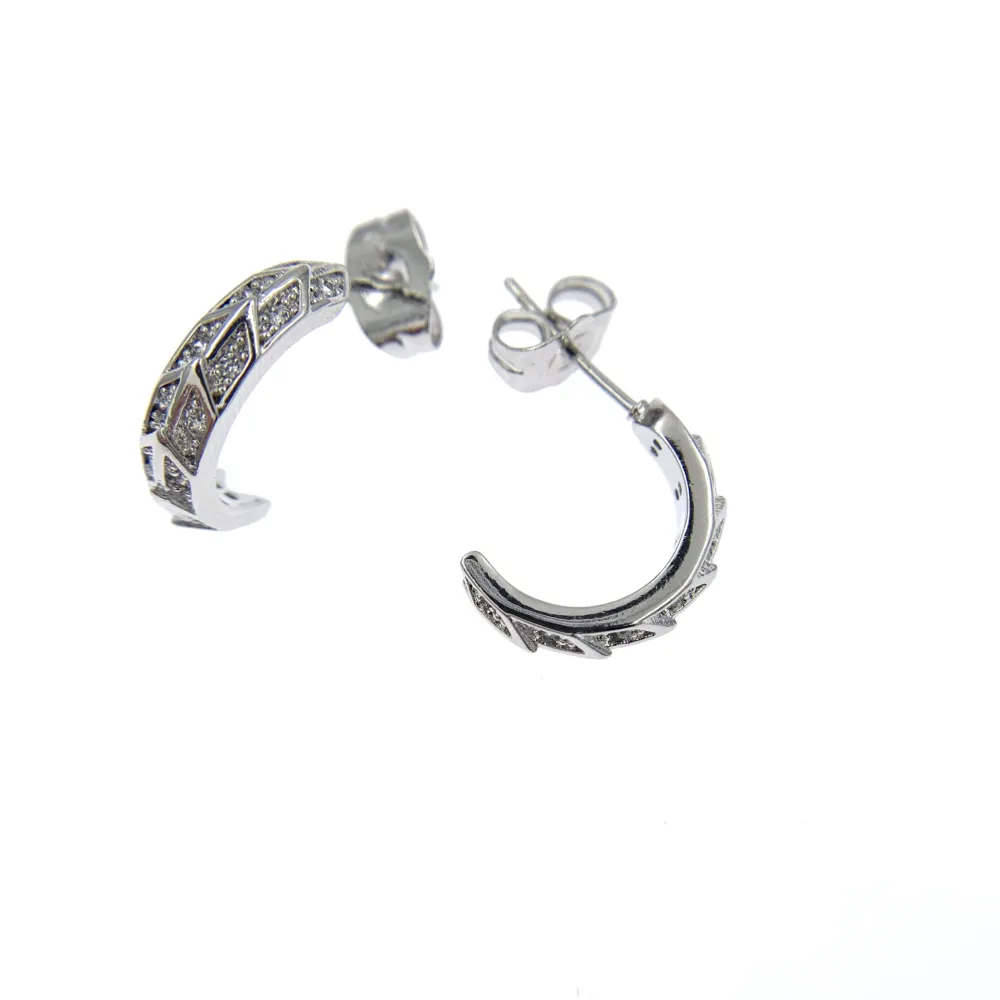 OMZ7269-Metà Cerchio 3.5mm - Orecchini a Lobo - OMZ7269-Metà Cerchio 3.5mm - Orecchini a Lobo