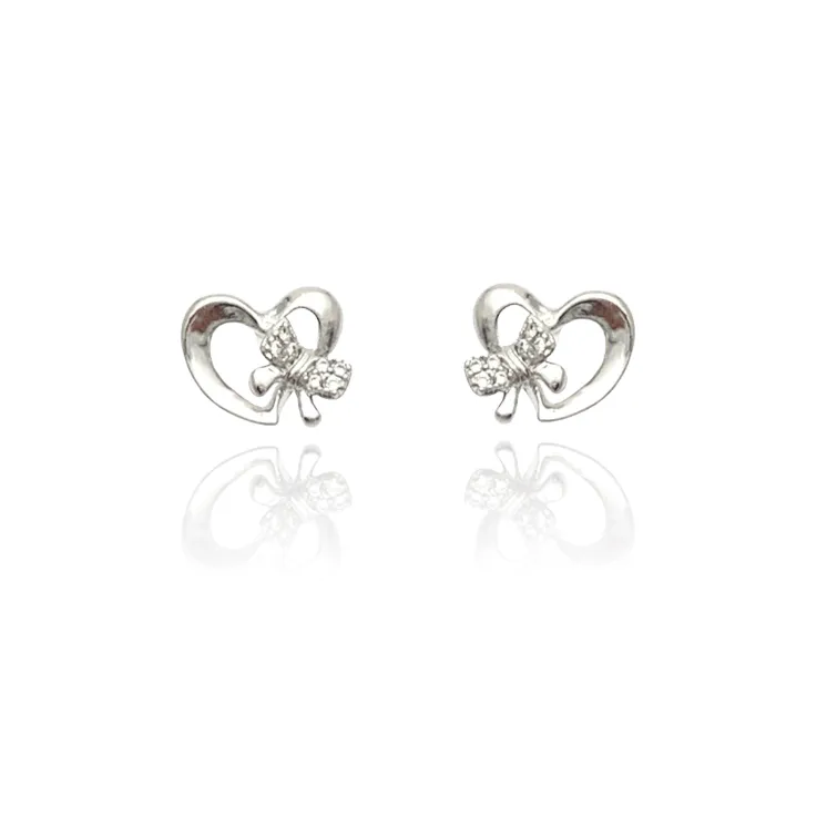 Cuore Fiocco-Orecchini con Zirconia - OMZ-XP5278