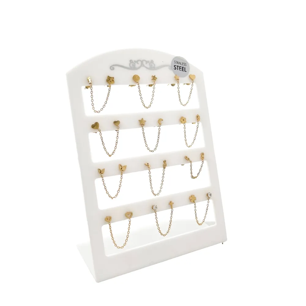 Soggetti Mix -Orecchini Saliscendi in Acciaio - OPA-103-AA1686E