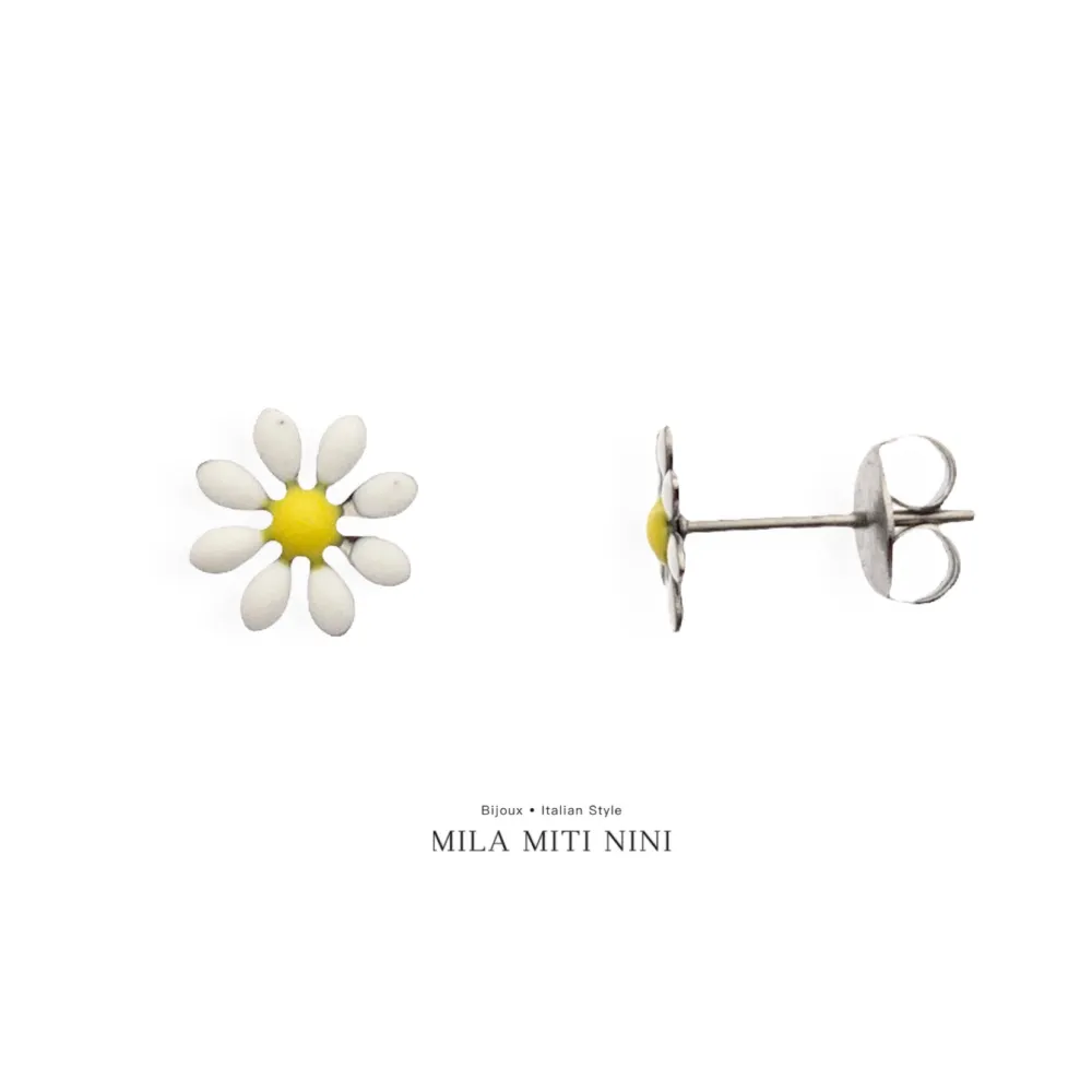 Margherita Smaltata-12Paia Orecchini a Lobo in Acciaio - OPA-103-AA284E