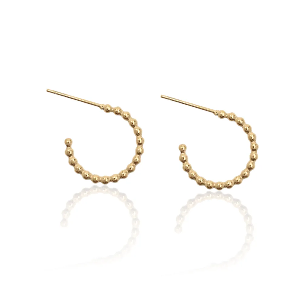 Cerchio Scalare Pallina 8-10-12-14mm-12Paia Orecchini in Acciaio - OPA-103-AA696E 8-10-12-14mm