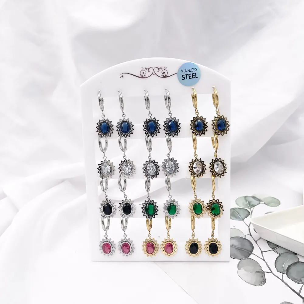 Ovale-12Paia Orecchini a in Acciaio - OPA-413-935