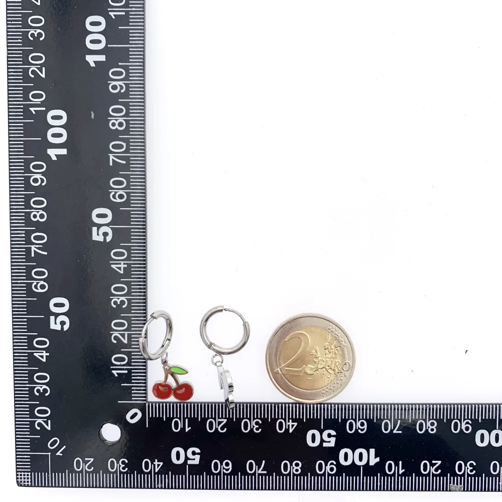 Mix Soggetti Tropocali Smaltato-12Paia Orecchini in Acciaio - OPA-413-983