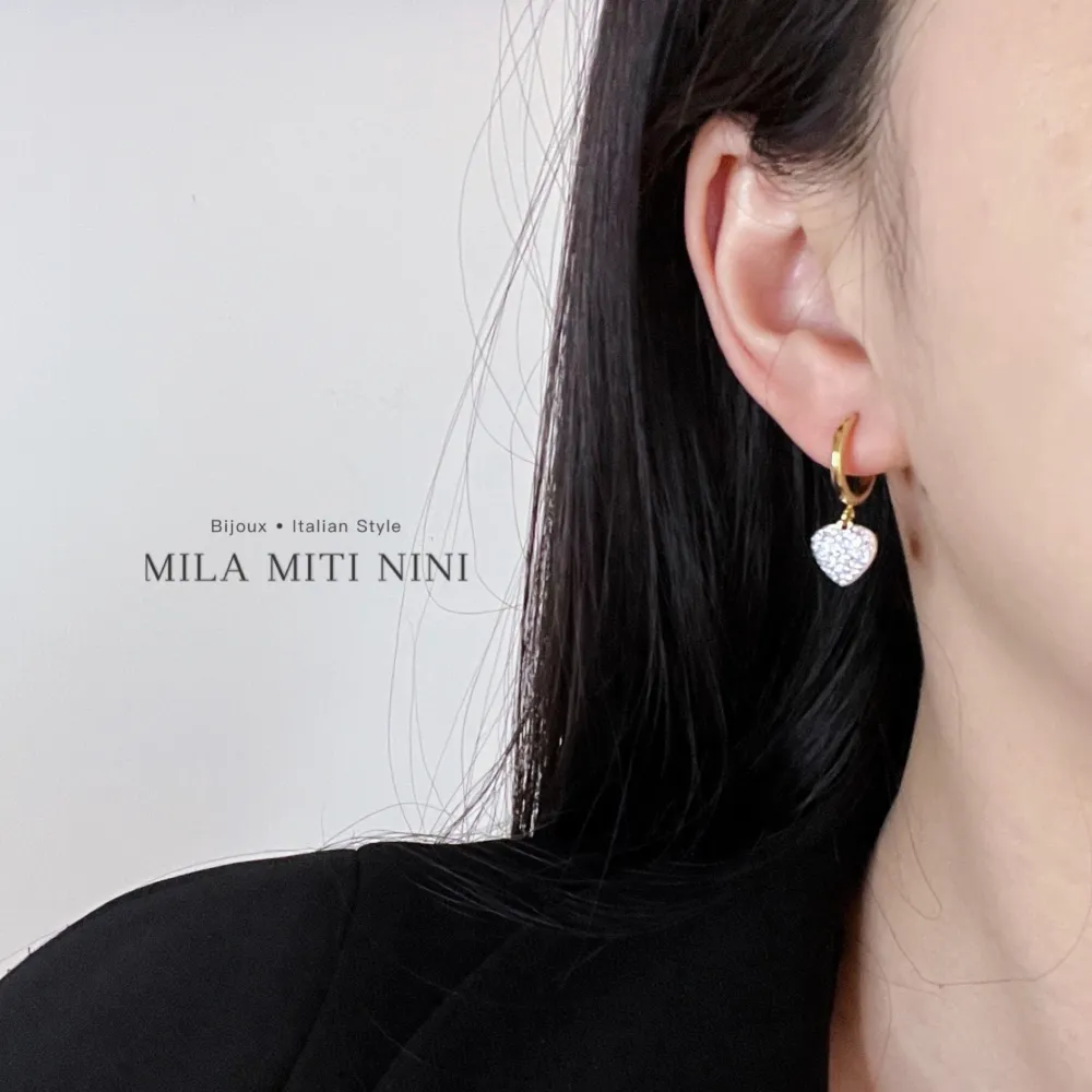 Mix Pendenti con Strass-12Paia Orecchini in Acciaio - OPA-450-356-516