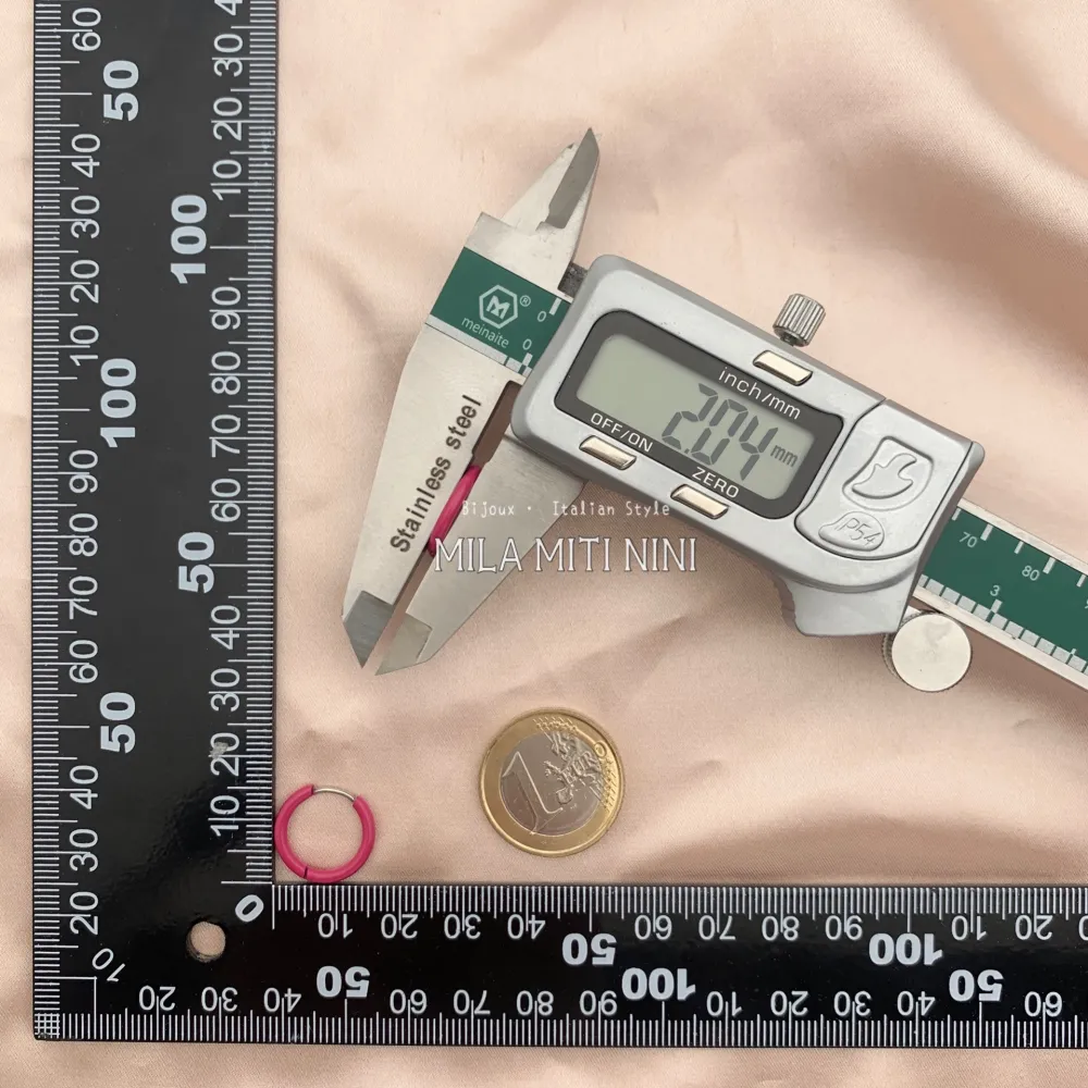 OPA450-364-Cerchi Colorati-12 Paia Orecchini in Acciaio - OPA450-364-Cerchi Colorati-12 Paia Orecchini in Acciaio