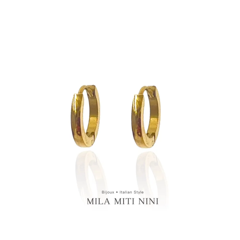 Cerchio Quadrato 2x9-12 Paia Orecchini in Acciaio - OPA-450-366