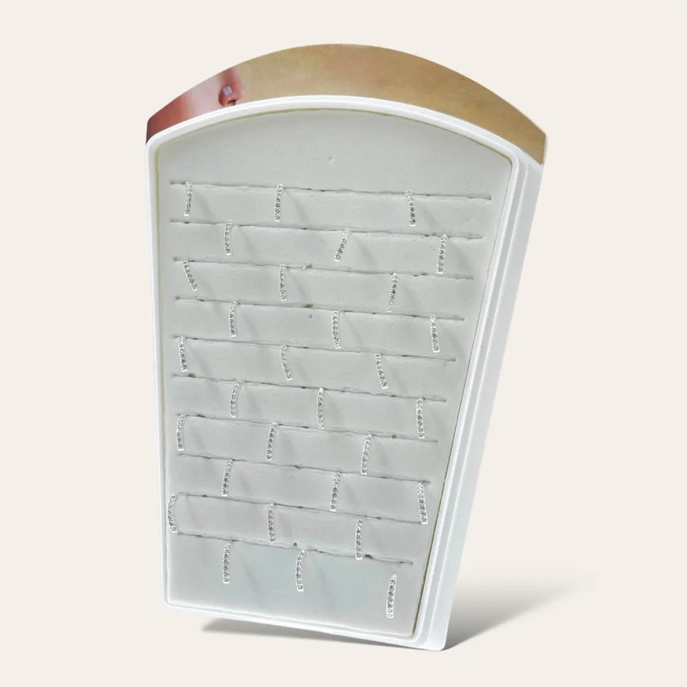 Nasini Mezzuna con Strass -30pz Orecchini per Naso - PCA-216-105