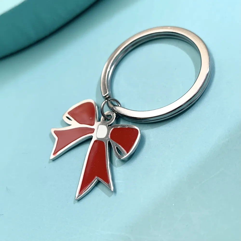 PKA7511-Fiocco Smaltato Portachiavi in Acciaio - PKA-104-A99