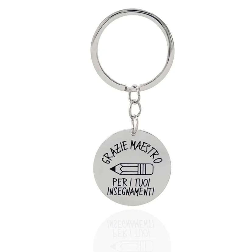 Grazie Maestro-Portachiave in Acciaio - PKA-413-129
