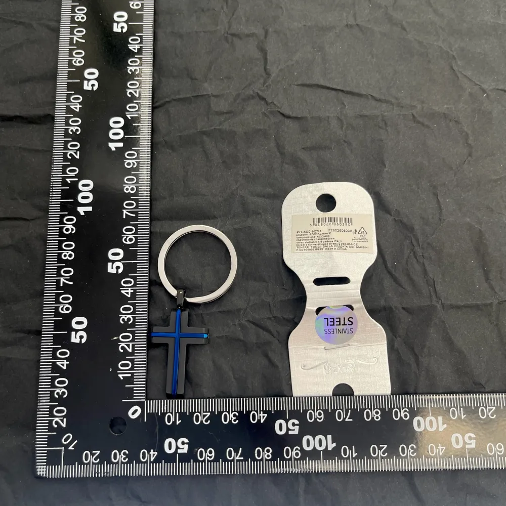 Croce-Portachiavi da Uomo in Acciaio - PKU-600-H289