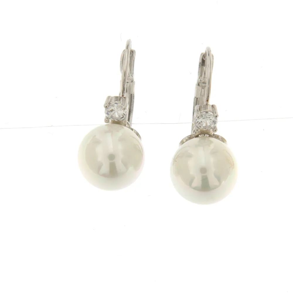 P.luce Perla 12 mm 3012- Orecchini a Monachella - P.luce Perla 12 mm 3012- Orecchini a Monachella