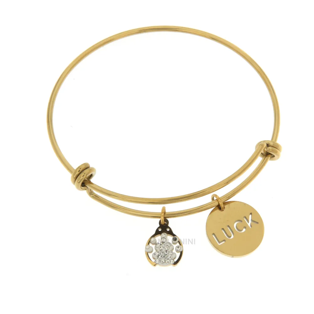 SBRA Coccinella Luck 0955 - Bracciale Rigido Acciaio - SBRA Coccinella Luck 0955 - Bracciale Rigido Acciaio