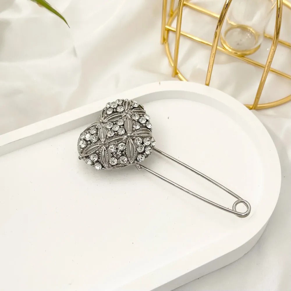Cuore con Strass-Spilla da Balia in Metallo - SPM-312-338