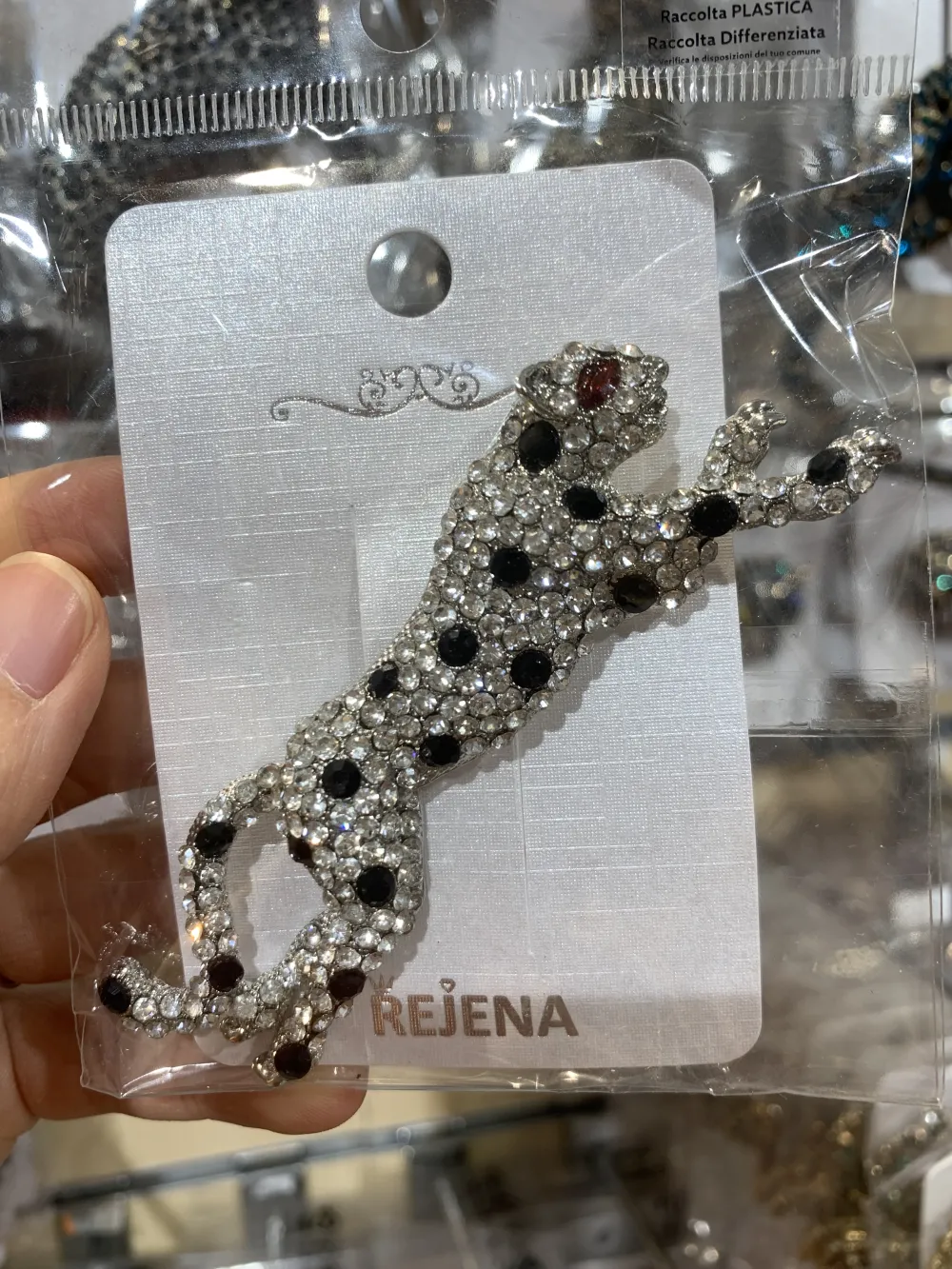 Pantera-Spilla con Strass - SPM-321-179