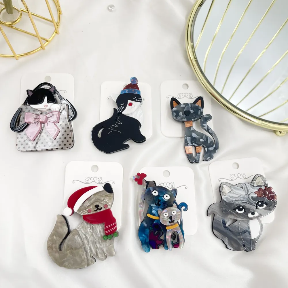 Gatto -Spilla in Resina - SPM-755-22