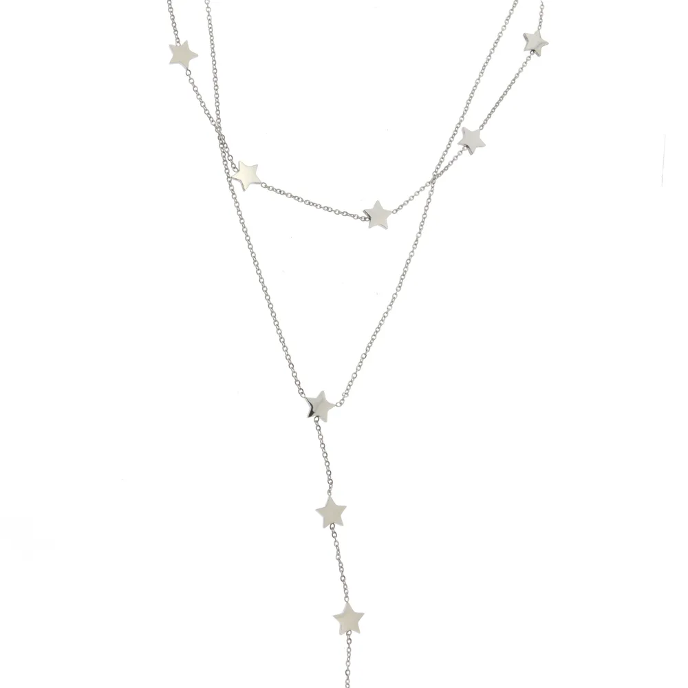 Stelline 3170 - Collana Lunga in Acciaio - Stelline 3170 - Collana Lunga in Acciaio