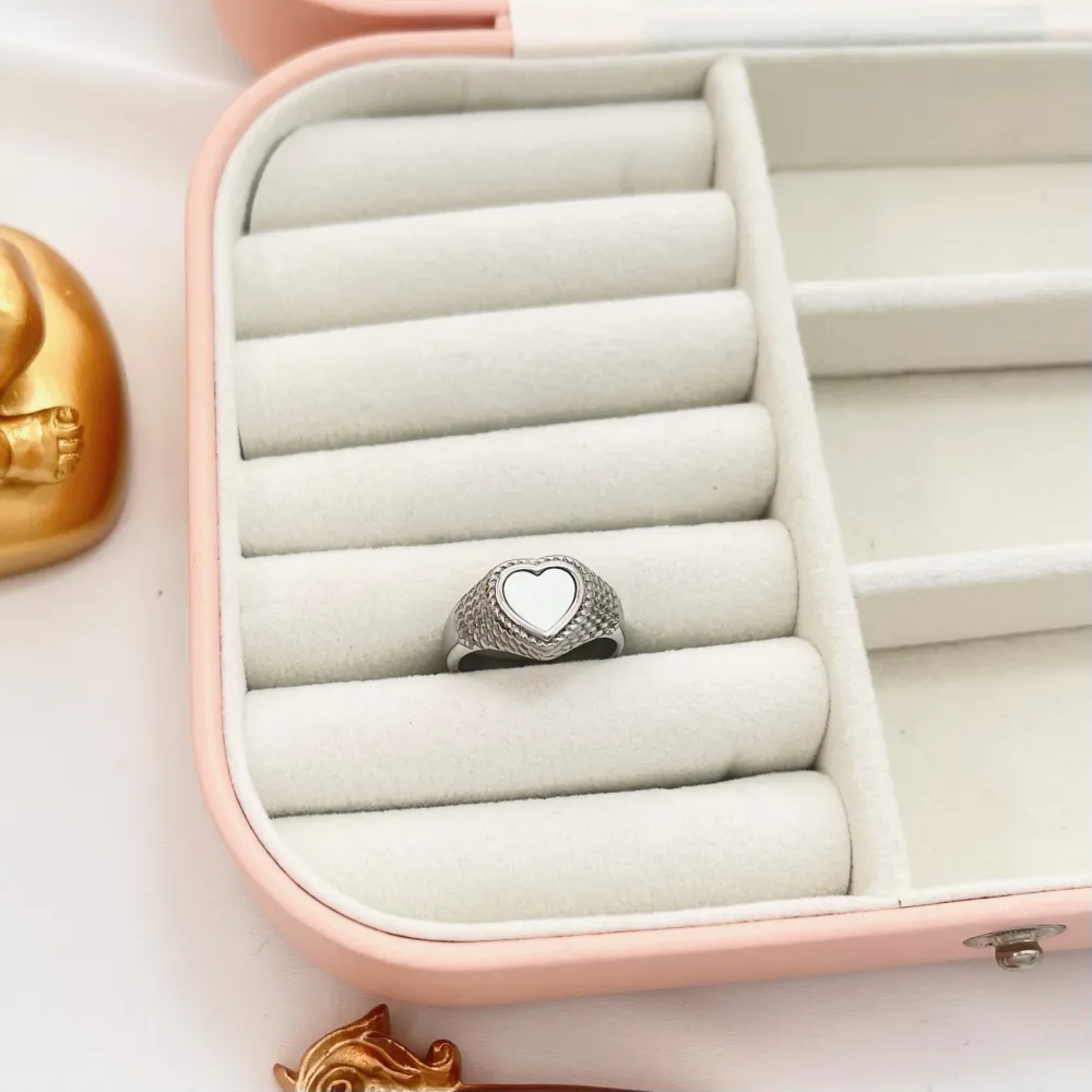 Cuore-Anello in Acciaio con Misura - AAM-105-192