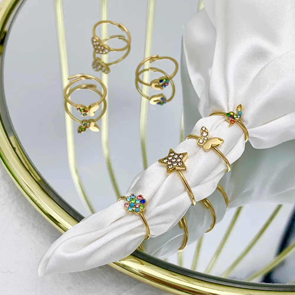 Mix Con Zirconia da Farange-60pz Anelli da Farange/Mignolo in A - AAR-103-AA1501-1515R