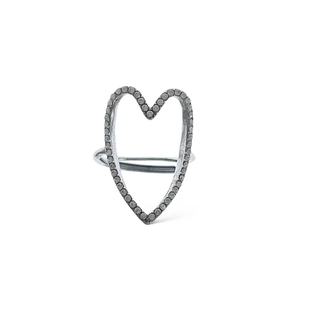 Cuore Vuoto  -Anello Regolabile in Acciaio - AAR-103-AA4225R
