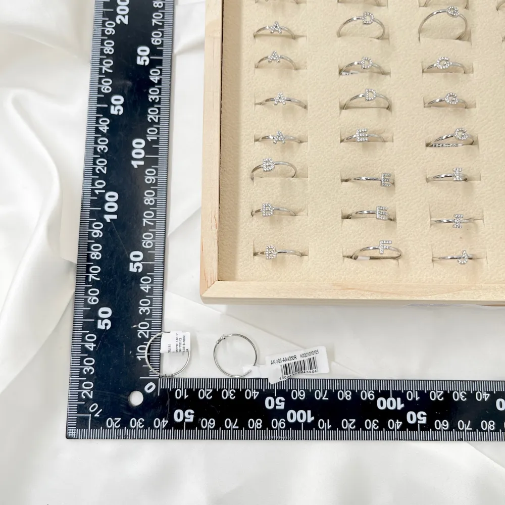 Iniziale-60 pz Anelli in Acciaio - AAR-103-AA4350R