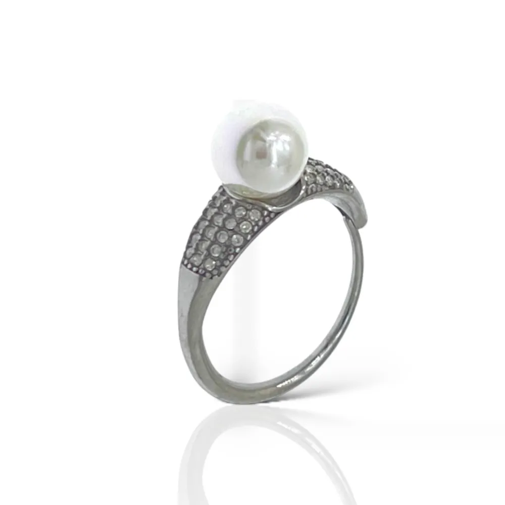 Perla -Anello Regolabile in Acciaio - AAR-103-AA5178R