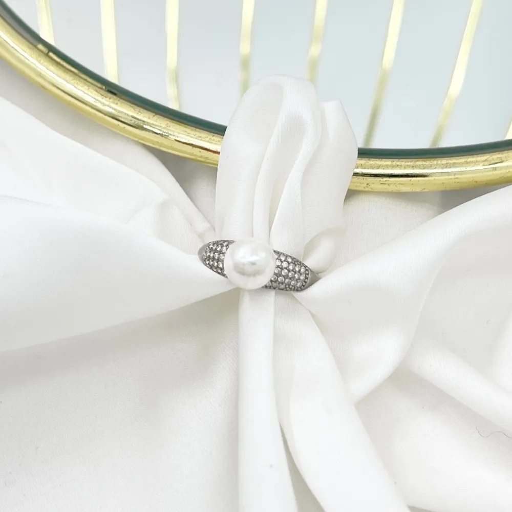 Perla -Anello Regolabile in Acciaio - AAR-103-AA5178R