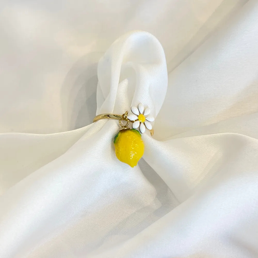 Limone Margherita  -Anello Regolabile in Acciaio - AAR-103-AA5402R