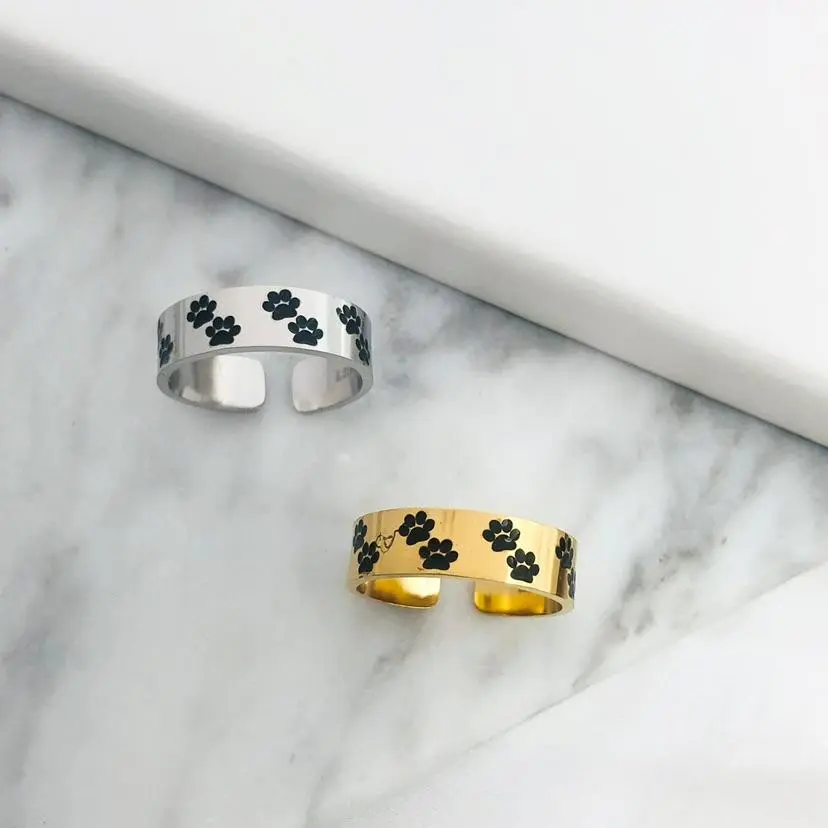 Scritte Smaltate-36Pz Anelli in Acciaio Regolabili - AAR413-736