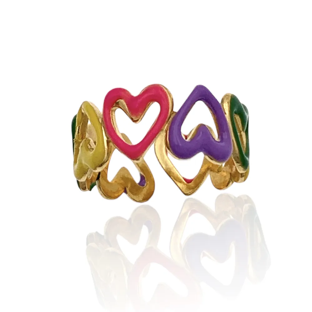 Mix Modelli Smaltati-36Pz Anelli Regolabili in Acciaio - AAR-732-19