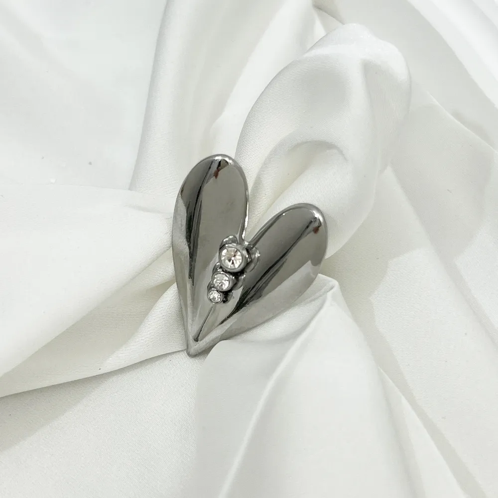 Cuore -Anello Regolabile in Acciaio - AAR-759-11