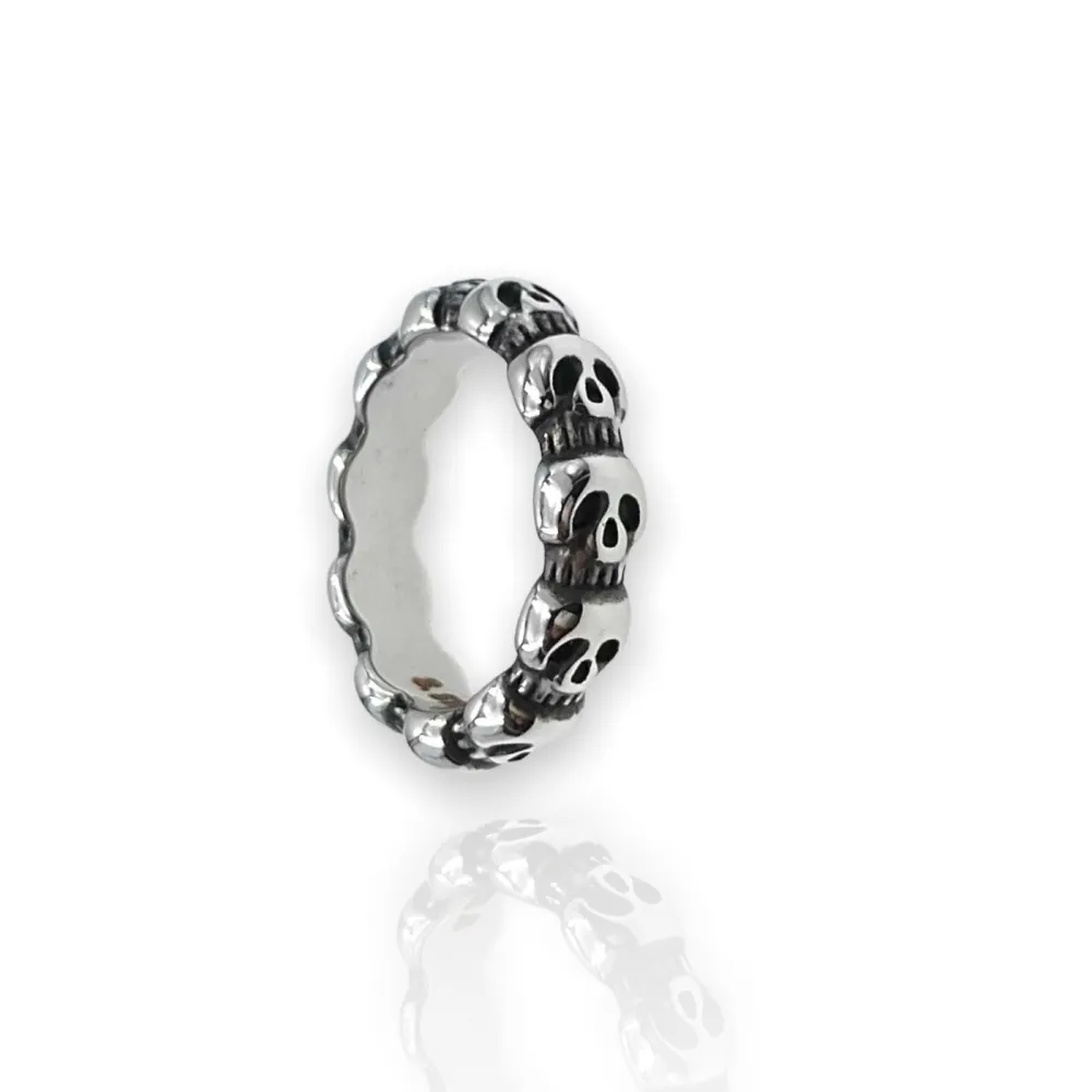 Teschio-12Pz Anelli in Acciaio con Misure - AAU-518-06A