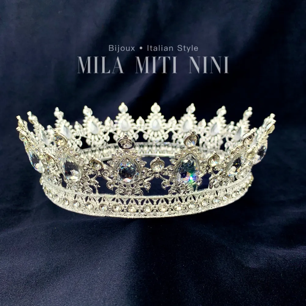 AXC0314-Corona Sposa- Acccessori per Capelli - AXC0314-Corona da Regina - Acccessori per Capelli