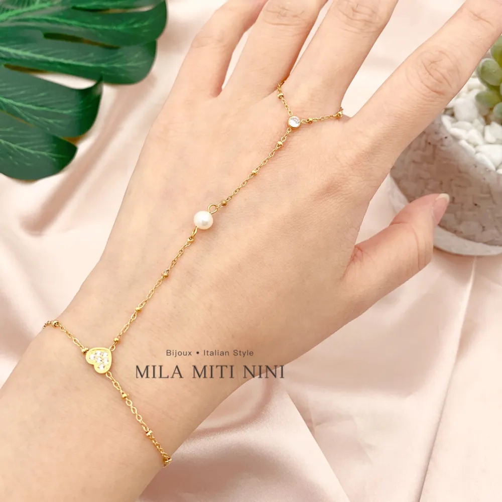 Cuore Perla-Bacciamano in Acciaio - BAC-103-AA128B