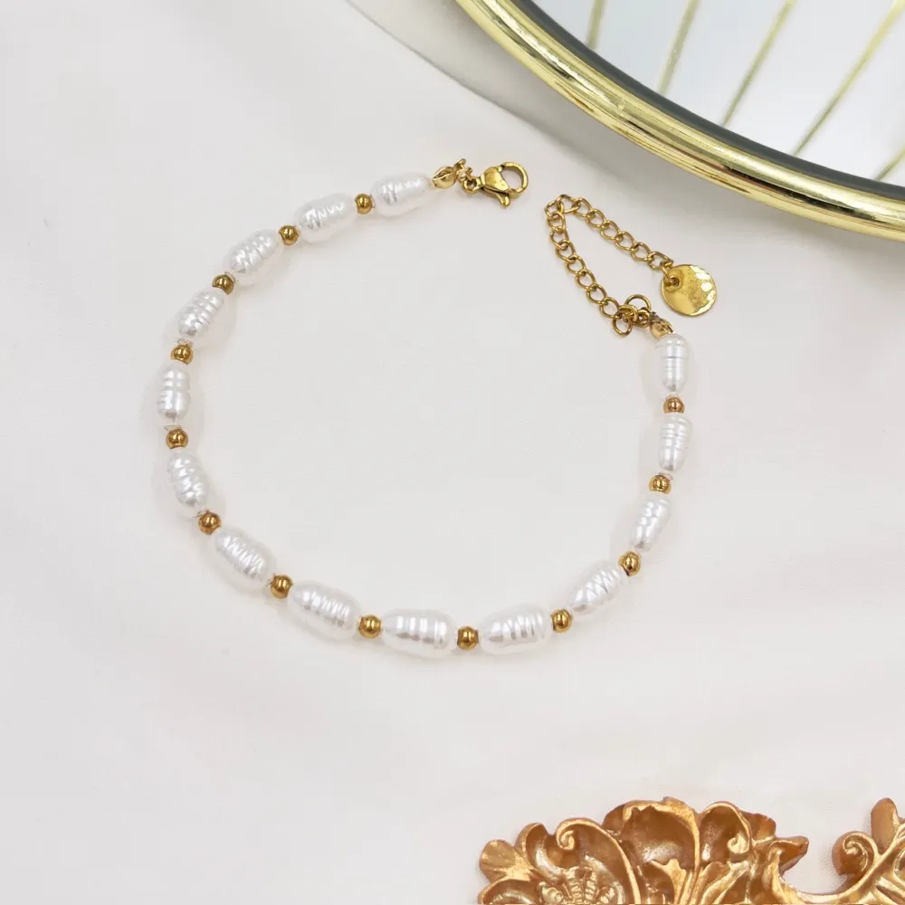 Perla Goccia-Bracciale in Acciaio - BAC-103-AA2007