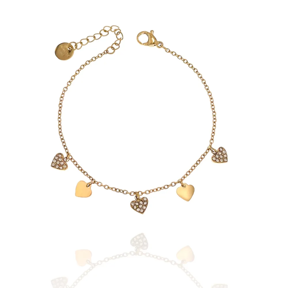 Cuore Cuorecini Pendenti-Bracciale in Acciaio - BAC-103-AA2340B