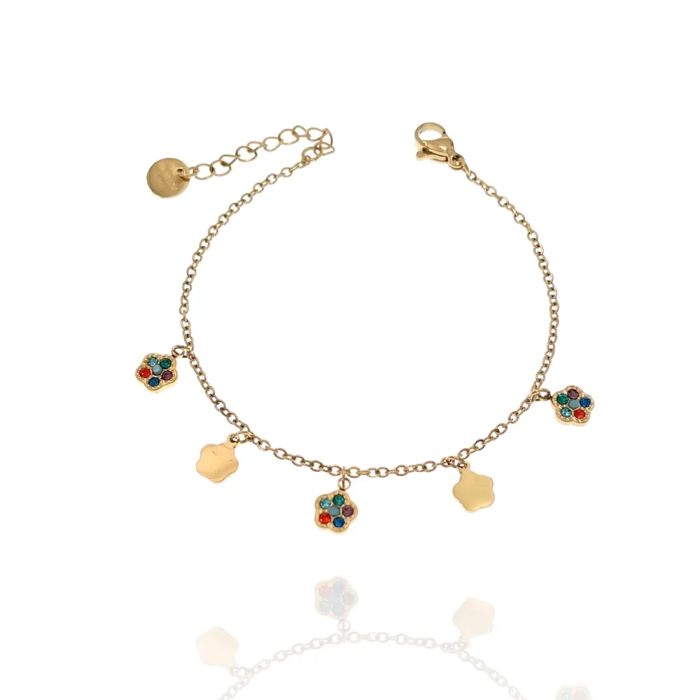 Fiore-Bracciale in Acciaio - BAC-103-AA2344B
