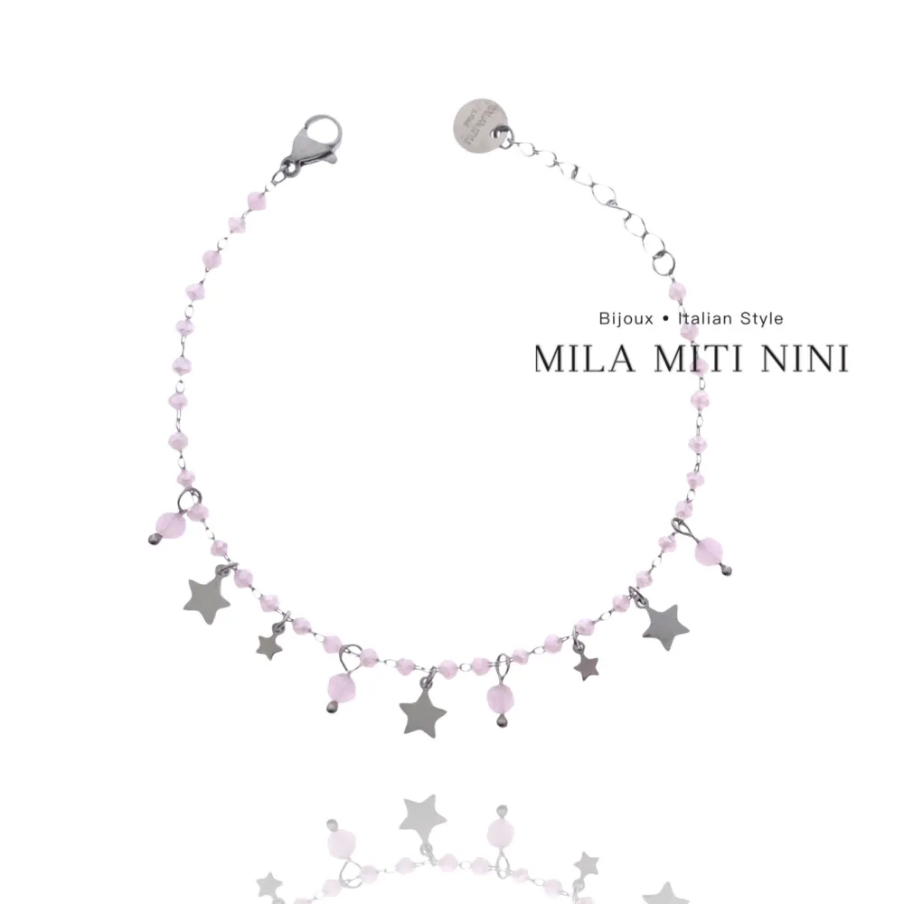 Stella Pendente-Bracciale in Acciaio con Chiusura - BAC-103-AA249B