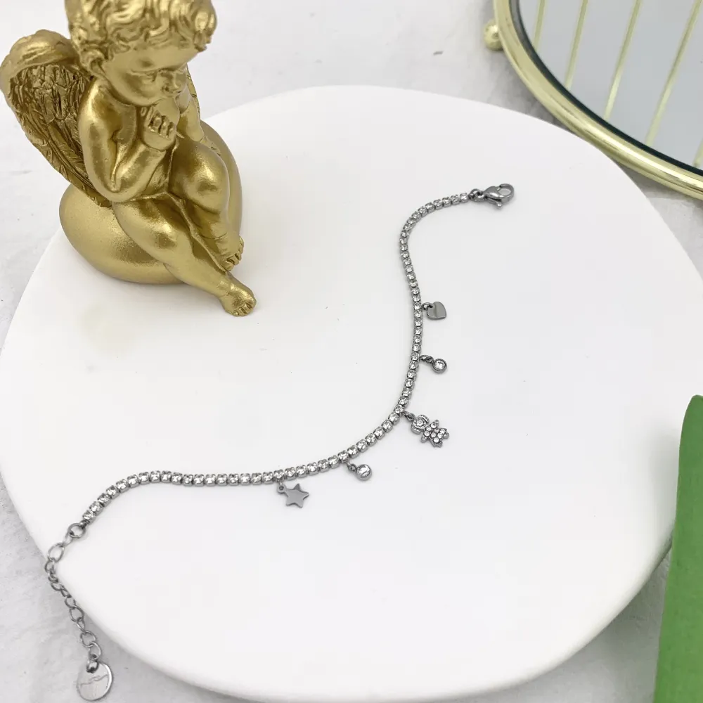 Tennis con Bimba-Bracciale in Acciaio - BAC-103-AA2539B Bimba