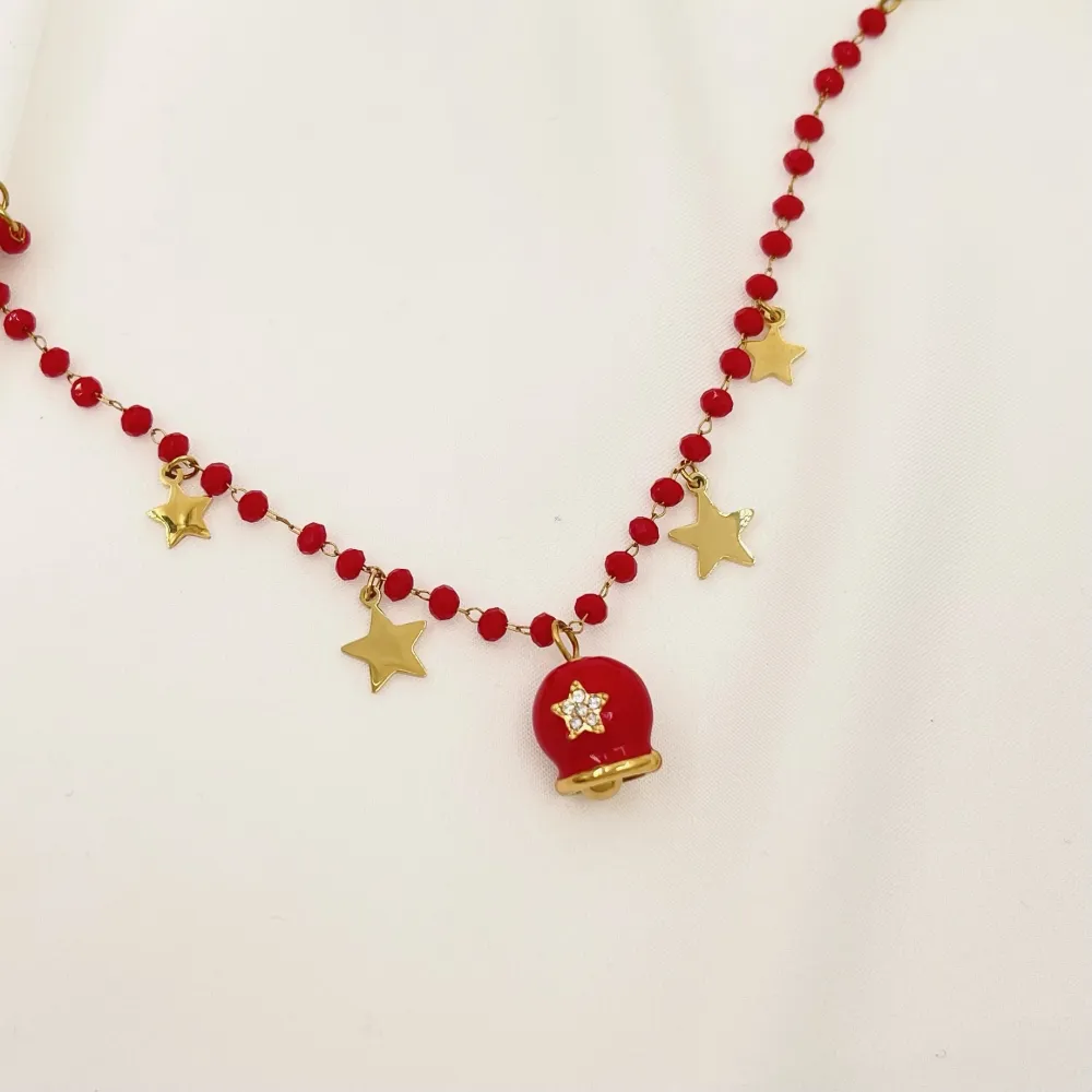 Campanello con Stella-Bracciale in Acciaio con Chiusura - BAC-103-AA2703B