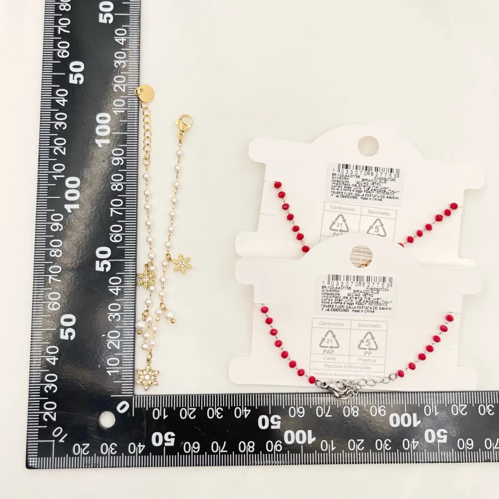 Fiocco di Neve-Bracciale in Acciaio con Chiusura - BAC-103-AA2775B