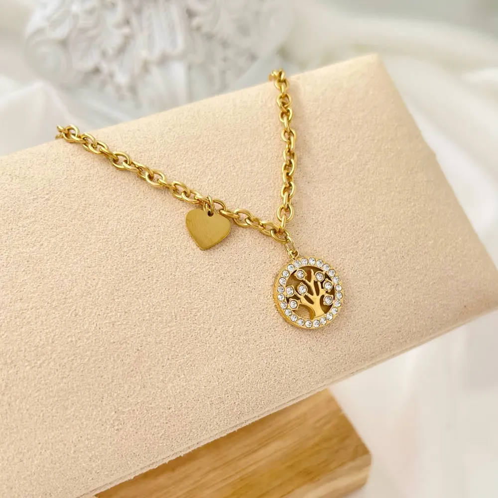 Albero della Vita -Bracciale in Acciaio con Chiusura - BAC-103-AA2858B