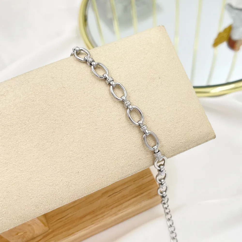 Catena-Bracciale in Acciaio con Chiusura - BAC-103-AA3417B