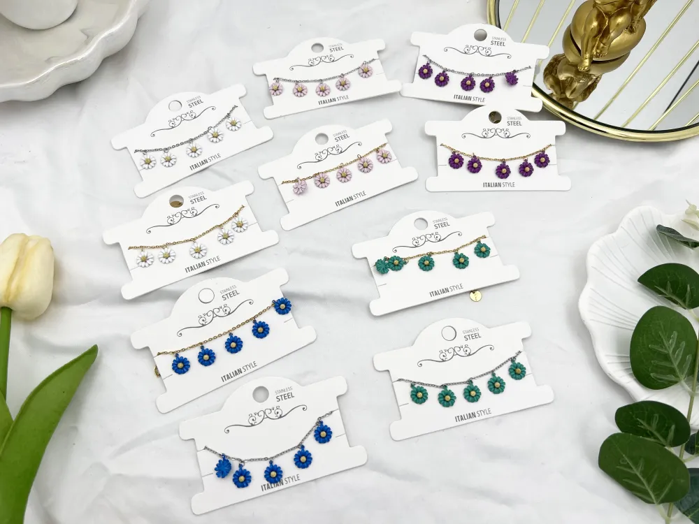 Margherita Smaltata -Bracciale in Acciaio con Chiusura - BAC-103-AA3449B