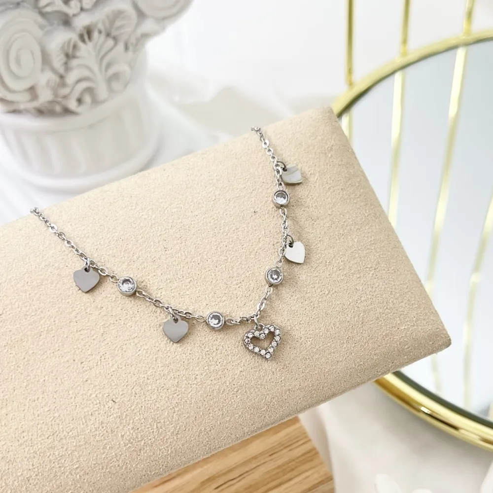 Cuore Vuoto -Bracciale in Acciaio con Chiusura - BAC-103-AA3469B