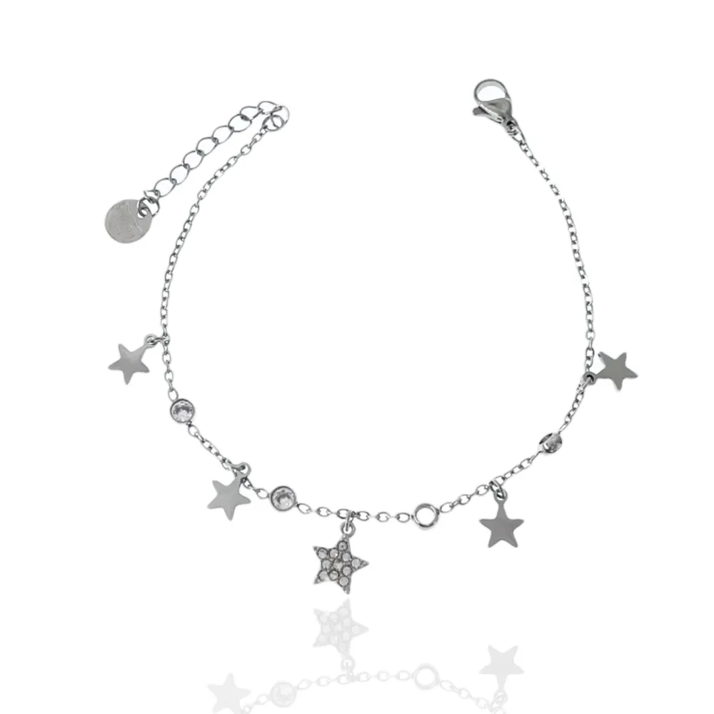 Stella-Bracciale in Acciaio con Chiusura - BAC-103-AA3473B
