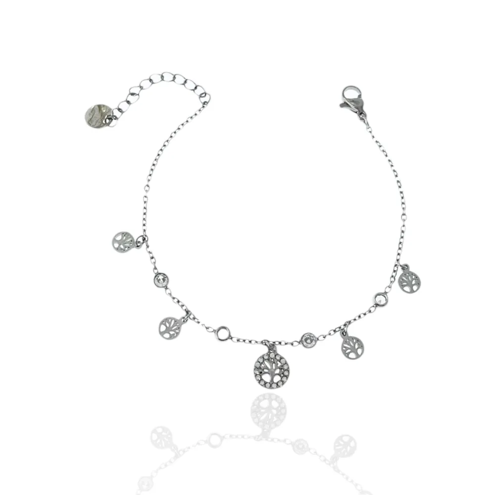Albero della Vita -Bracciale in Acciaio con Chiusura - BAC-103-AA3477B