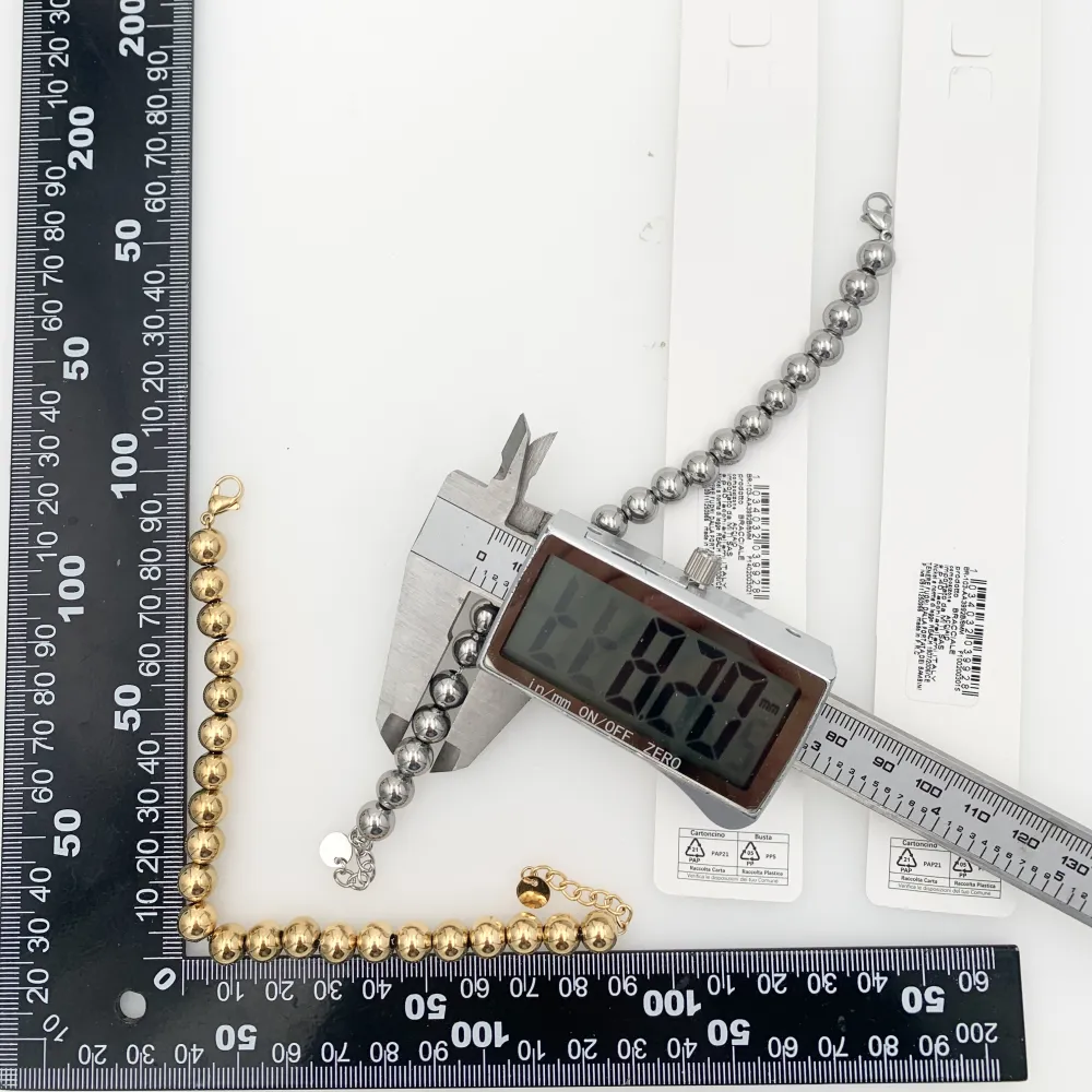 Ball Pallina Vuota-Bracciale in Acciaio - BAC-103-AA3992B 8mm